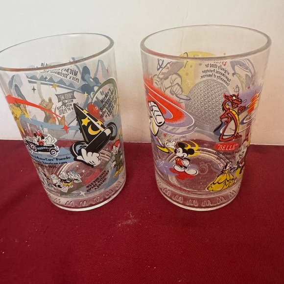 McDonald’s Walt Disney World 100 Years of Magic Glasses Cups Set of 2 - Picture 3 of 4